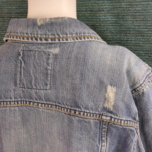 For Kitty Rescue!  Old Navy Youth Distressed Denim Jacket - Picture 6 of 16